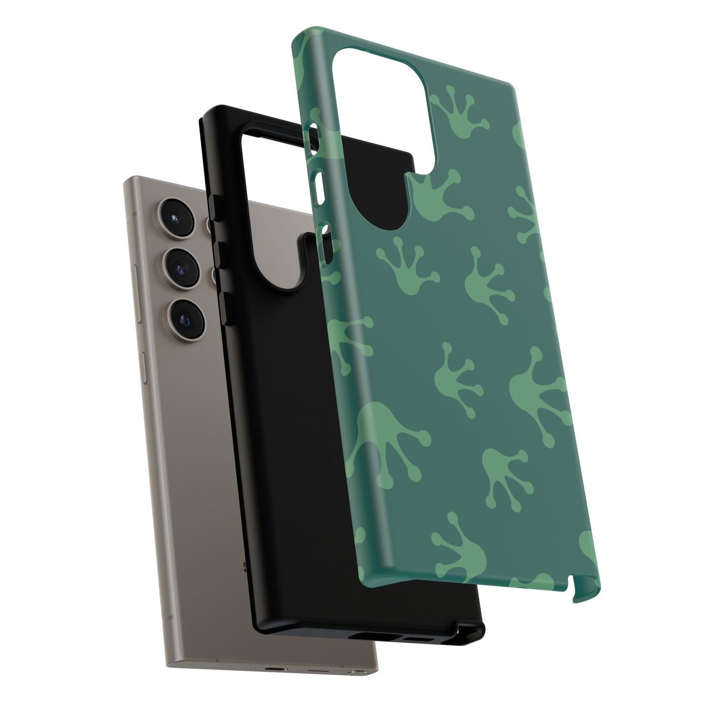 Frog Print Phone Case, Nature Lover Gift, Eco-Friendly Cover, Fun Green Design, Unique Frog Accessories