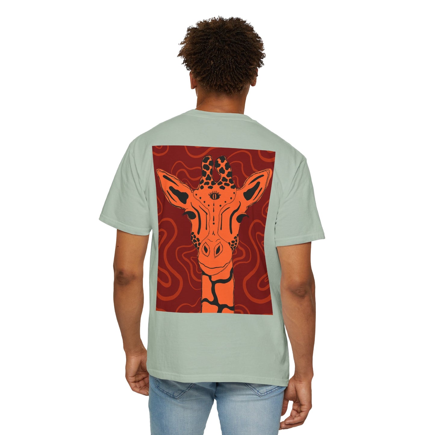 Vibrant Giraffe Graphic Tee, Unisex T-shirt, Gift for Animal Lovers, Casual Wear, Nature-Themed Apparel, Unique Graphic Shirt