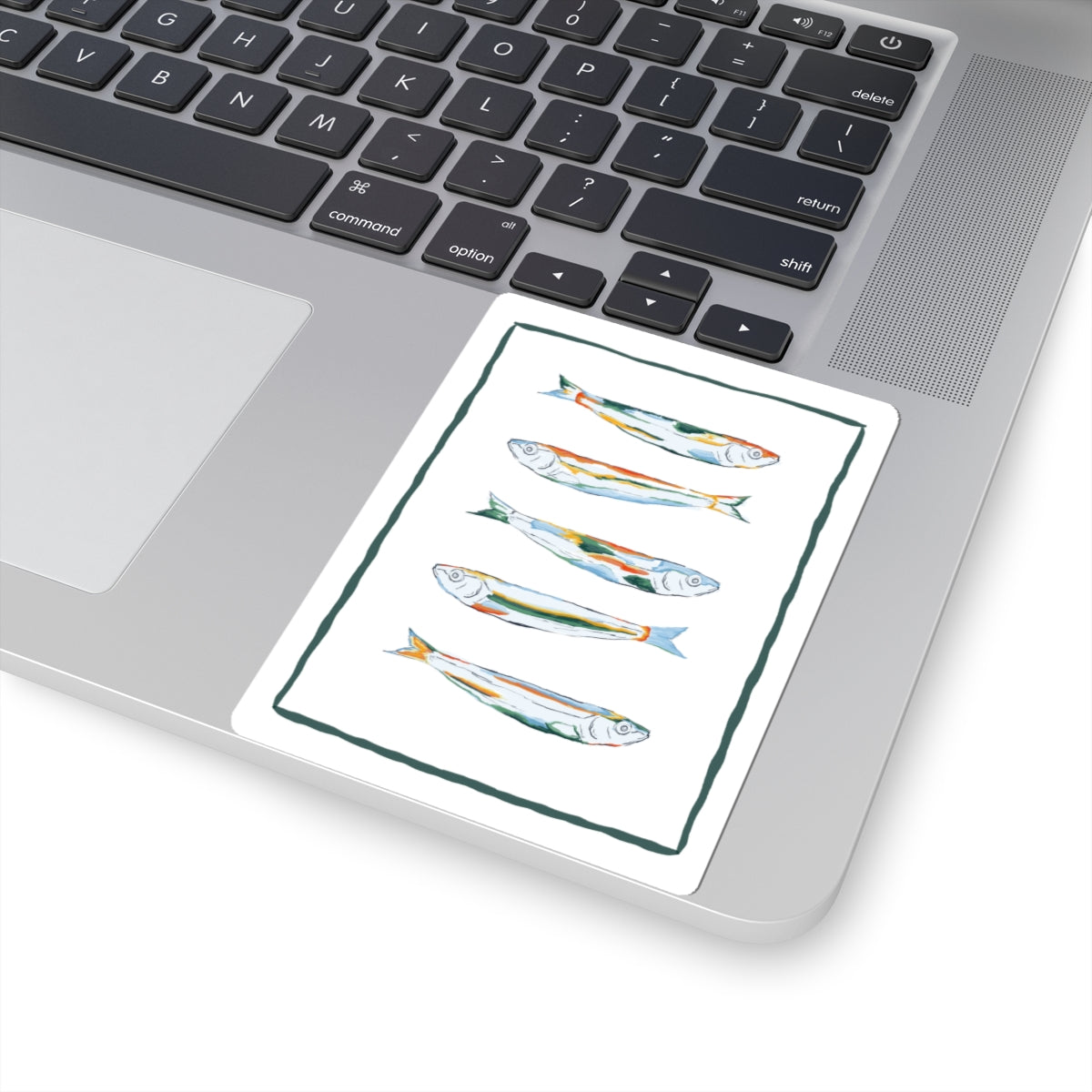 Artistic Fish Kiss-Cut Stickers, Ocean Decor, Laptop Stickers, Unique Gift, Aquatic Aesthetic, Watercolor Design, Cute Stickers, Fish Sticker, Quirky Fun Stickers