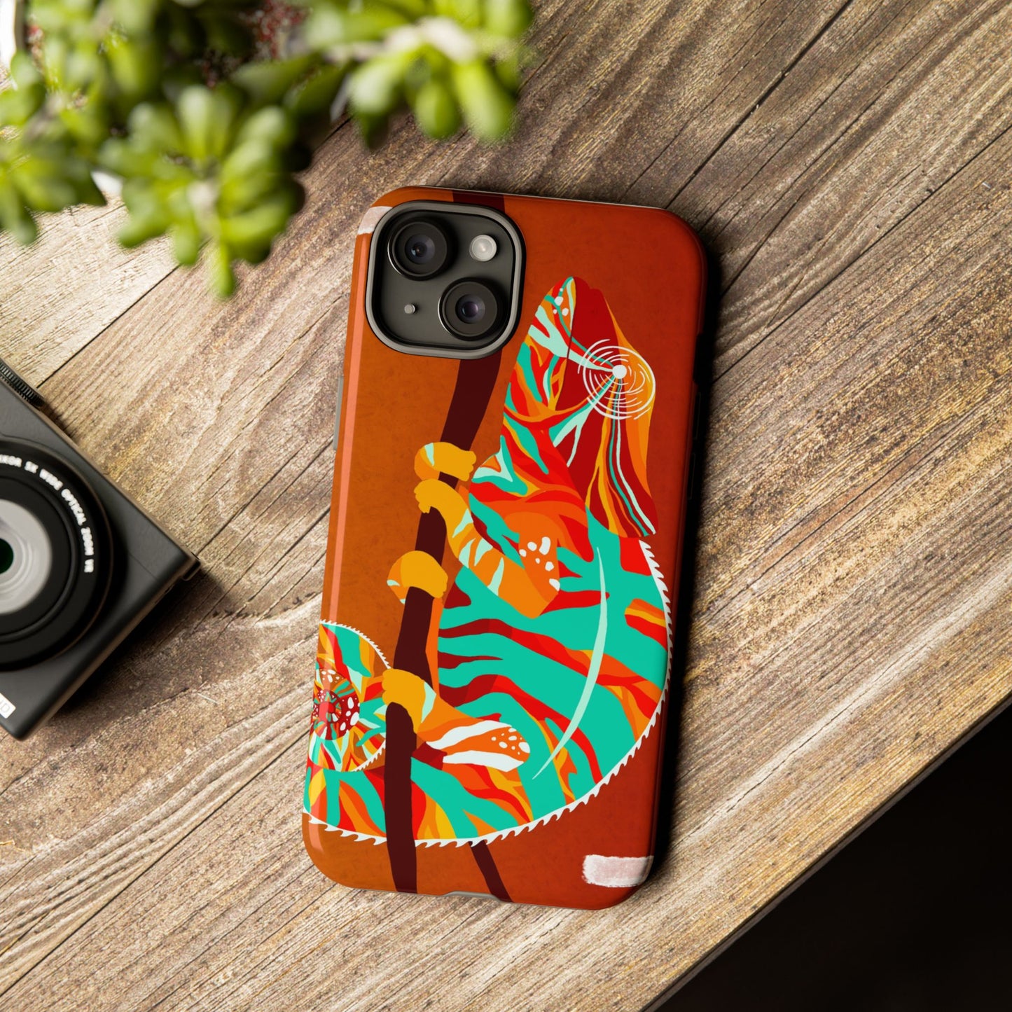 Chameleon Phone Case - Vibrant Artistic Design, Tough Cases for Animal Lovers, Unique Gift, Eco-Friendly Protection