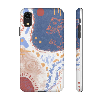 Artistic Phone Case with Abstract Design, Tough Phone Case, Unique Gift, Trendy Accessories, Modern Art Case, Stylish Tech Gear