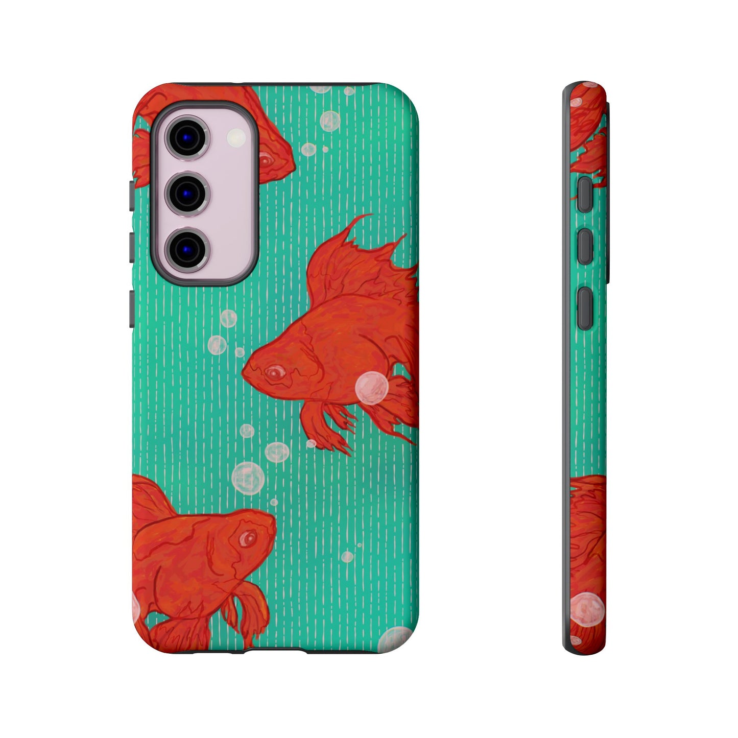 Vibrant Goldfish Phone Case, Colorful iPhone Cover, Ocean Vibe Accessory, Unique Gift for Fish Lovers, Cute Phone Cases