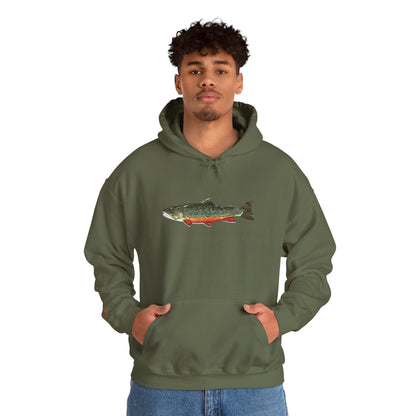 Trout Design Heavy Blend Hoodie, Fishing Gift, Outdoor Apparel, Comfortable Sweatshirt, Unisex Hoodie, Casual Fishing Wear