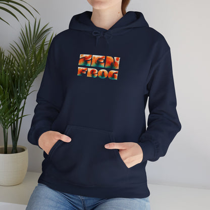 Vibrant Unisex Hoodie with Zen Frog and Snake Design, Cool Gift for Nature Lovers, Casual Wear for All Occasions, Gift for Her, Cool Hoodies