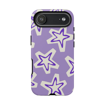 Starry Pattern Phone Case, Cute Star Design, Tough Phone Cover, Gifts for Her, Stylish Phone Accessory