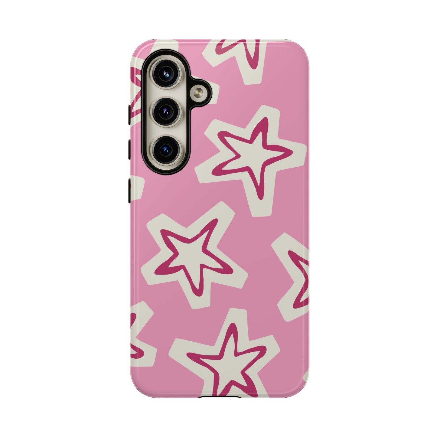 Starry Pink Phone Case | Tough Cases for Trendy Protection, Cute Gift, Fun Design, Holiday Match, Everyday Use