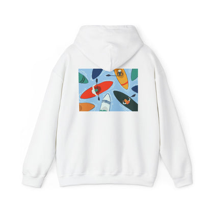 Serene Adventure Hoodie with Lotus Design, Eco-Friendly Sweatshirt for Outdoors, Yoga, Surfing, Beach Days, Mindfulness, Gift for Her, Gift for Him, Kayak Sweatshirt, Outdoor Designs