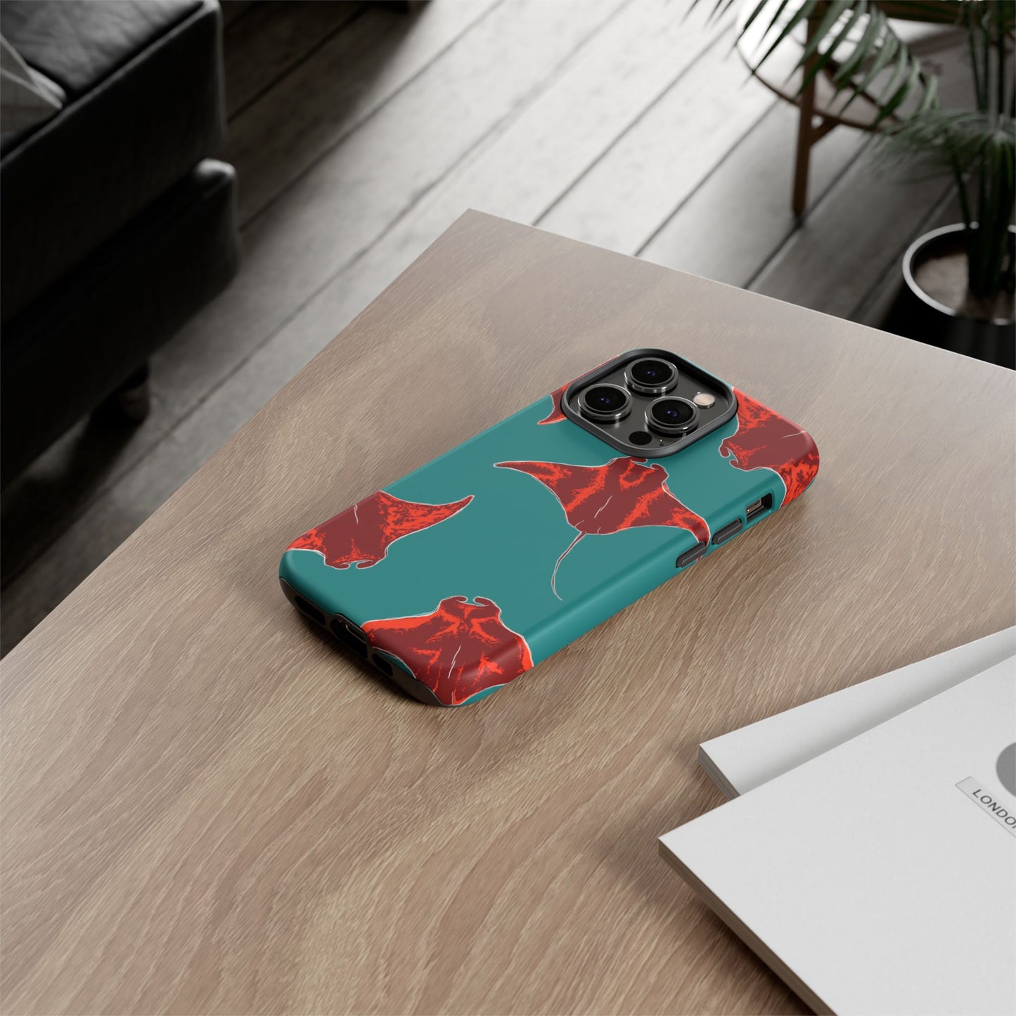 Manta Ray Phone Case, Tropical Phone Cover, Ocean Vibe Accessories, Summer Gift Idea, Marine Animal Merchandise