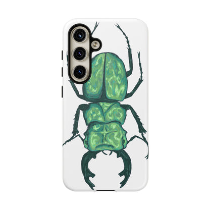 Green Beetle Phone Case - Tough Cases, Insect Lover Gift, Nature Lover Accessory, Unique Phone Cover, Eco-Friendly Design