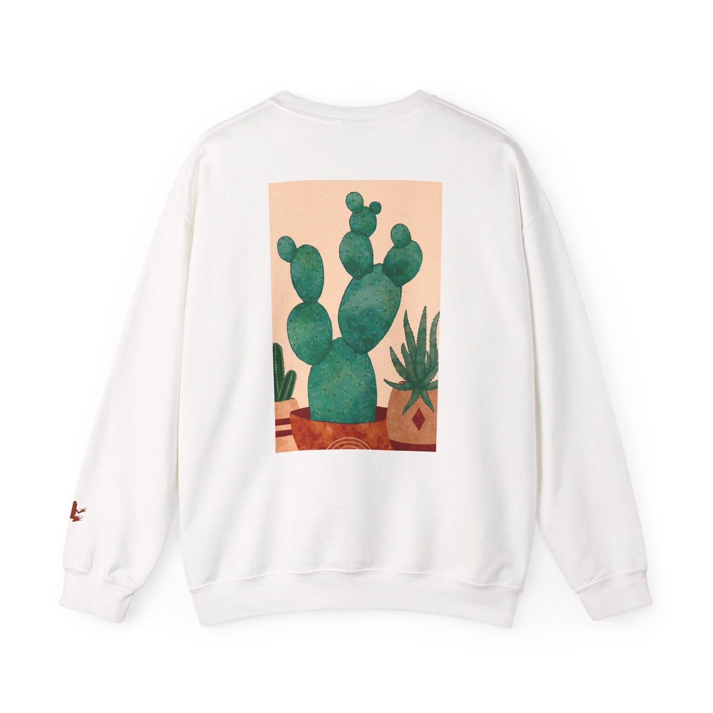Cactus Art Crewneck Sweatshirt - Cozy unisex pullover, perfect for plant lovers, everyday wear, gifts for him/her, and casual outings