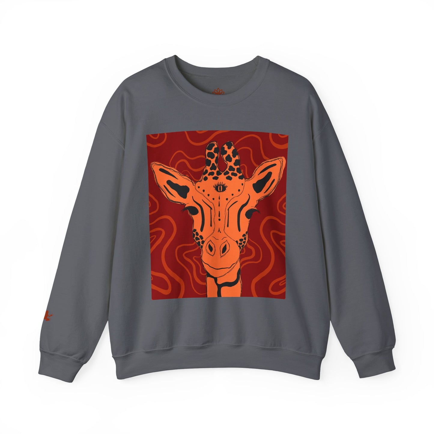 Giraffe Art Crewneck Sweatshirt, Cozy Giraffe Sweatshirt, Animal Lover Gift, Unique Sweatshirt for Friends, Cute Animal Apparel