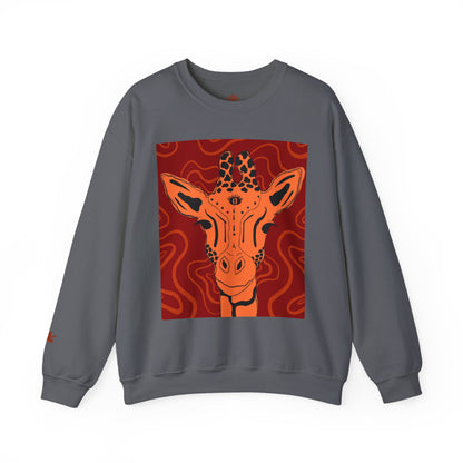 Giraffe Art Crewneck Sweatshirt, Cozy Giraffe Sweatshirt, Animal Lover Gift, Unique Sweatshirt for Friends, Cute Animal Apparel