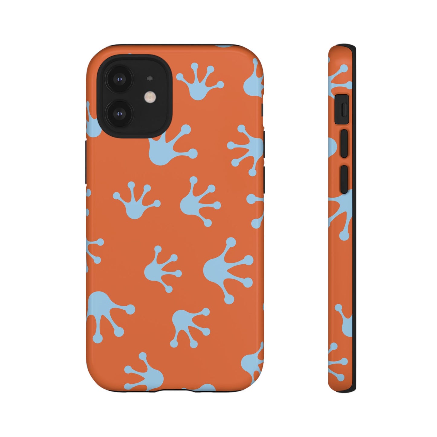 Frog Print Phone Case - Tough Cases, Orange Frog Design, Unique Gift, Fun Accessories, Vibrant Phone Cases, Cool Cases