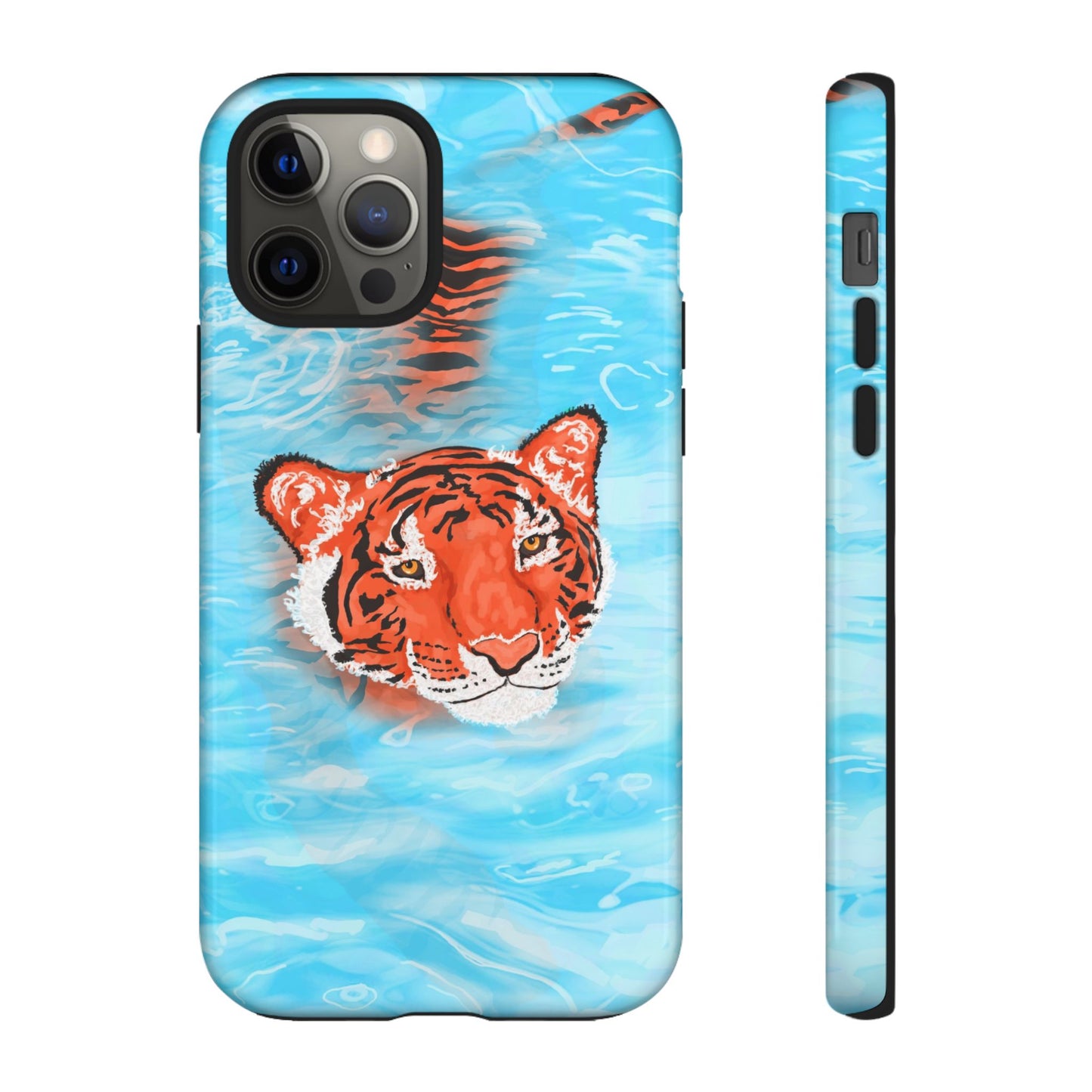 Vibrant Tiger Phone Case, Wildlife Lover Gift, Phone Accessories, Animal Print Case, Summer Vibe, Cool Phone Cover