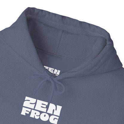 Zen Frog Octopus Unisex Heavy Blend Hooded Sweatshirt, Cozy Graphic Hoodie, Gift for Ocean Lovers, Unique Casual Wear, Relaxed Style