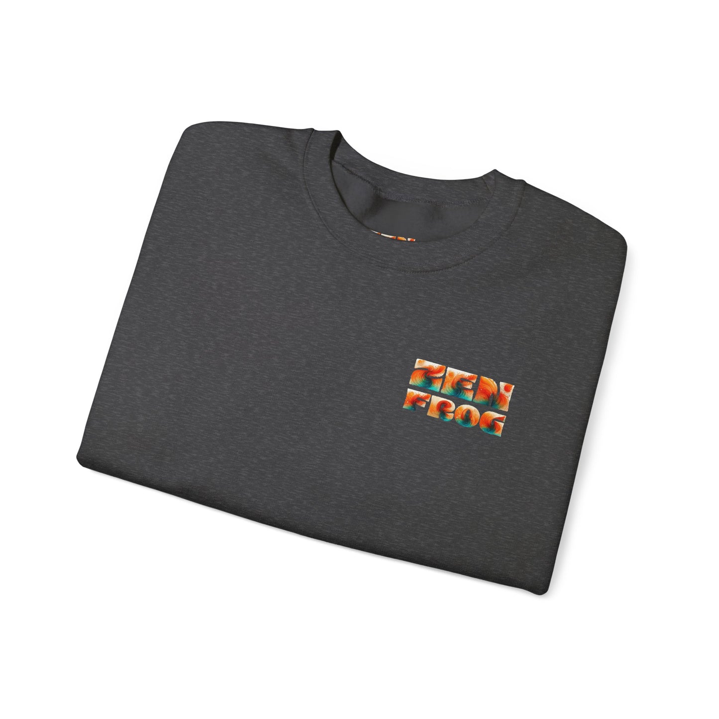 Funky Fish Crewneck Sweatshirt - Zen Frog Cozy & Calm Vibes for All, Perfect Gift for Nature Lovers, Relaxation, and Casual Wear