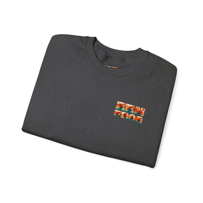 Funky Fish Crewneck Sweatshirt - Zen Frog Cozy & Calm Vibes for All, Perfect Gift for Nature Lovers, Relaxation, and Casual Wear