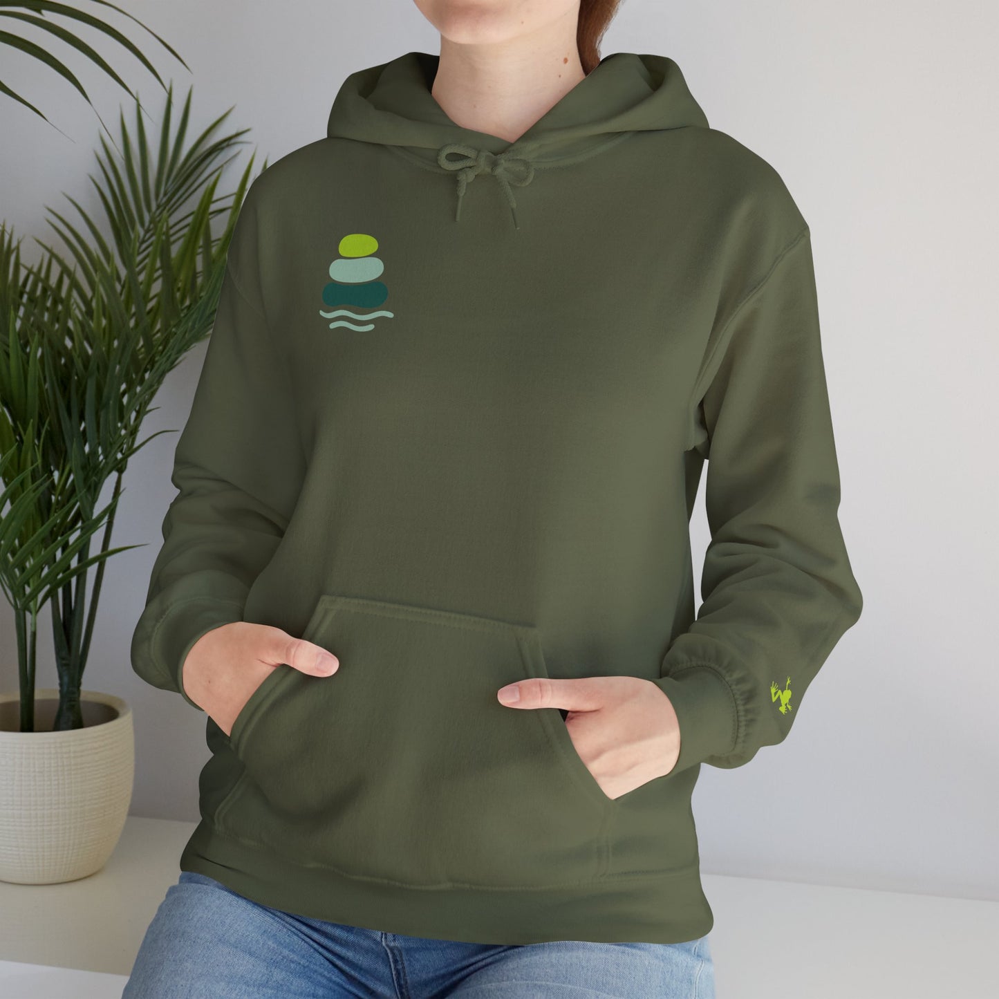 Nature-Inspired Unisex Hooded Sweatshirt, Comfortable Pullover, Casual Clothing, Eco-Friendly Gift, Chill Vibe Hoodie, Relaxing Outfit