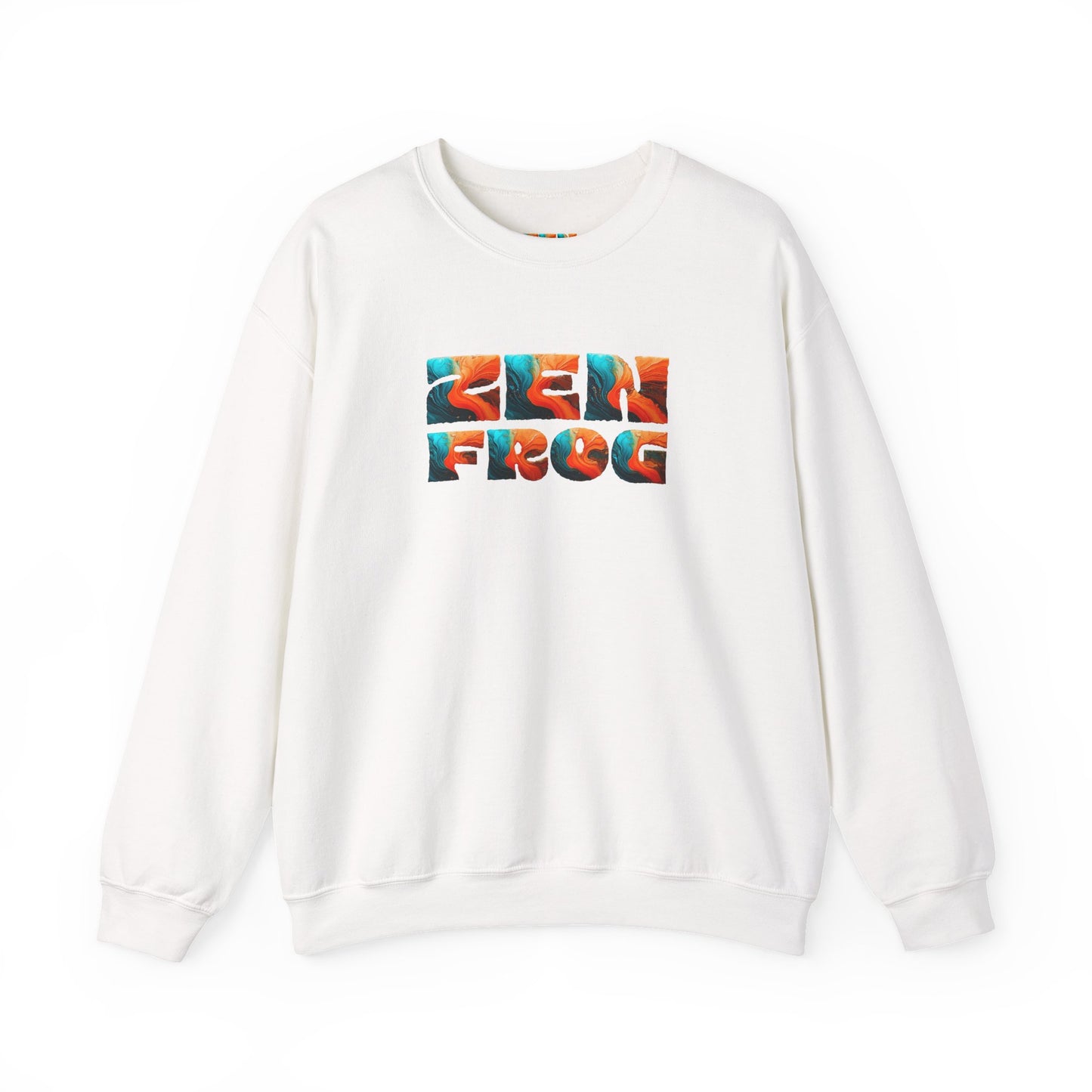 Zen Frog Crewneck Sweatshirt, Cozy Unisex Sweatshirt, Relaxed Fit Fashion, Perfect Gift for Friends, Everyday Style, Casual Wear, Simple Moon Design, Gift for Him, Gift for Her