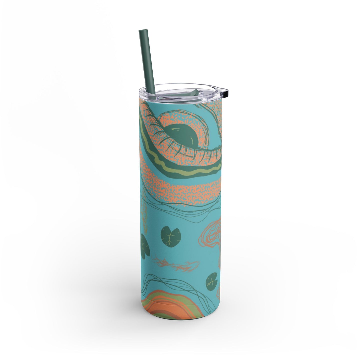 Vibrant Skinny Tumbler, Colorful Drinkware, Reusable Travel Mug, Eco-friendly Gift, Summer Hydration Cup, Stylish Beverage Container