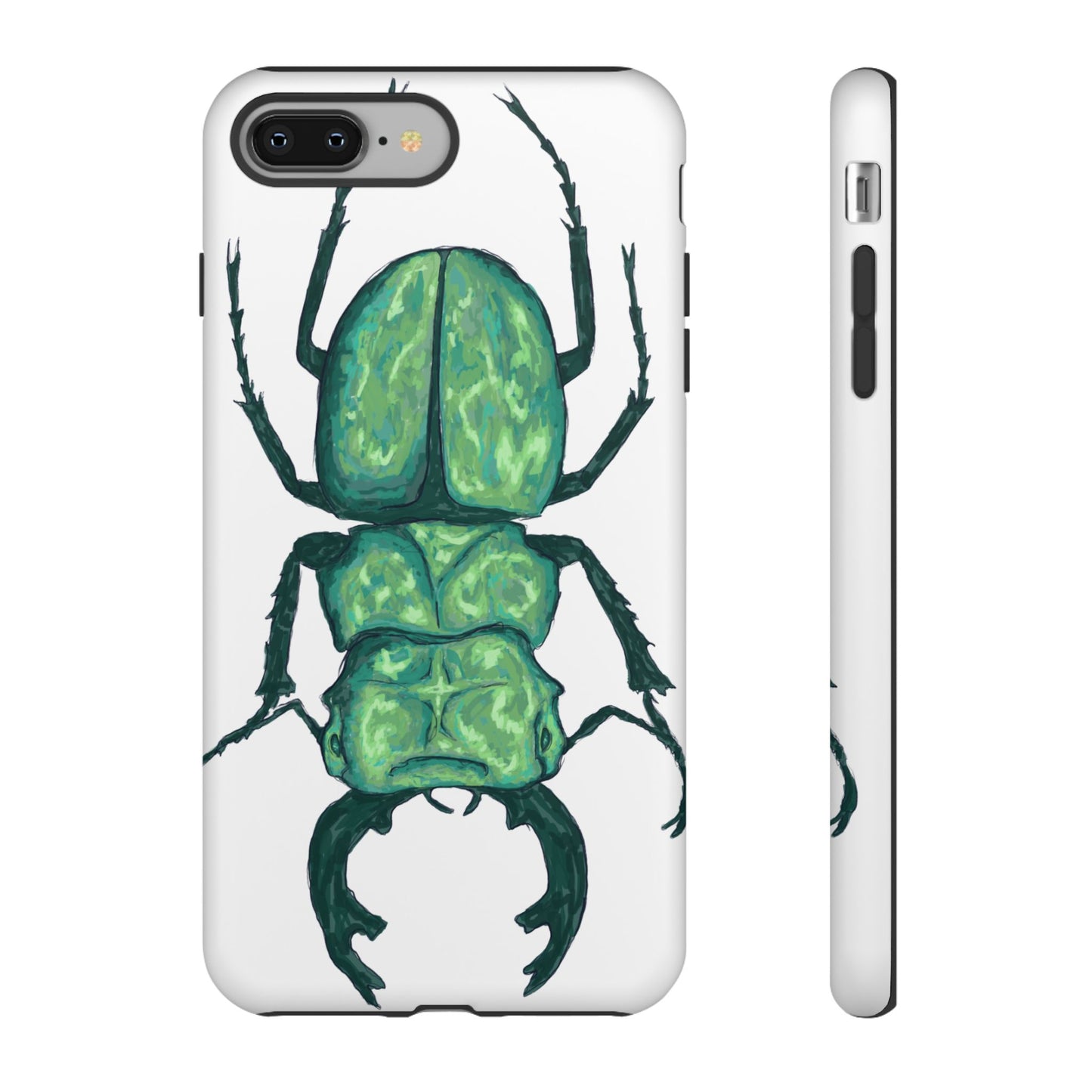 Green Beetle Phone Case - Tough Cases, Insect Lover Gift, Nature Lover Accessory, Unique Phone Cover, Eco-Friendly Design