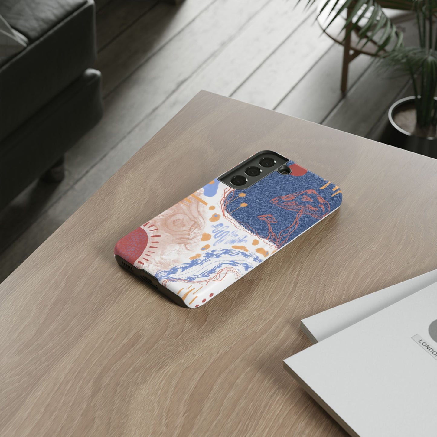 Artistic Phone Case with Abstract Design, Tough Phone Case, Unique Gift, Trendy Accessories, Modern Art Case, Stylish Tech Gear