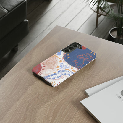 Artistic Phone Case with Abstract Design, Tough Phone Case, Unique Gift, Trendy Accessories, Modern Art Case, Stylish Tech Gear