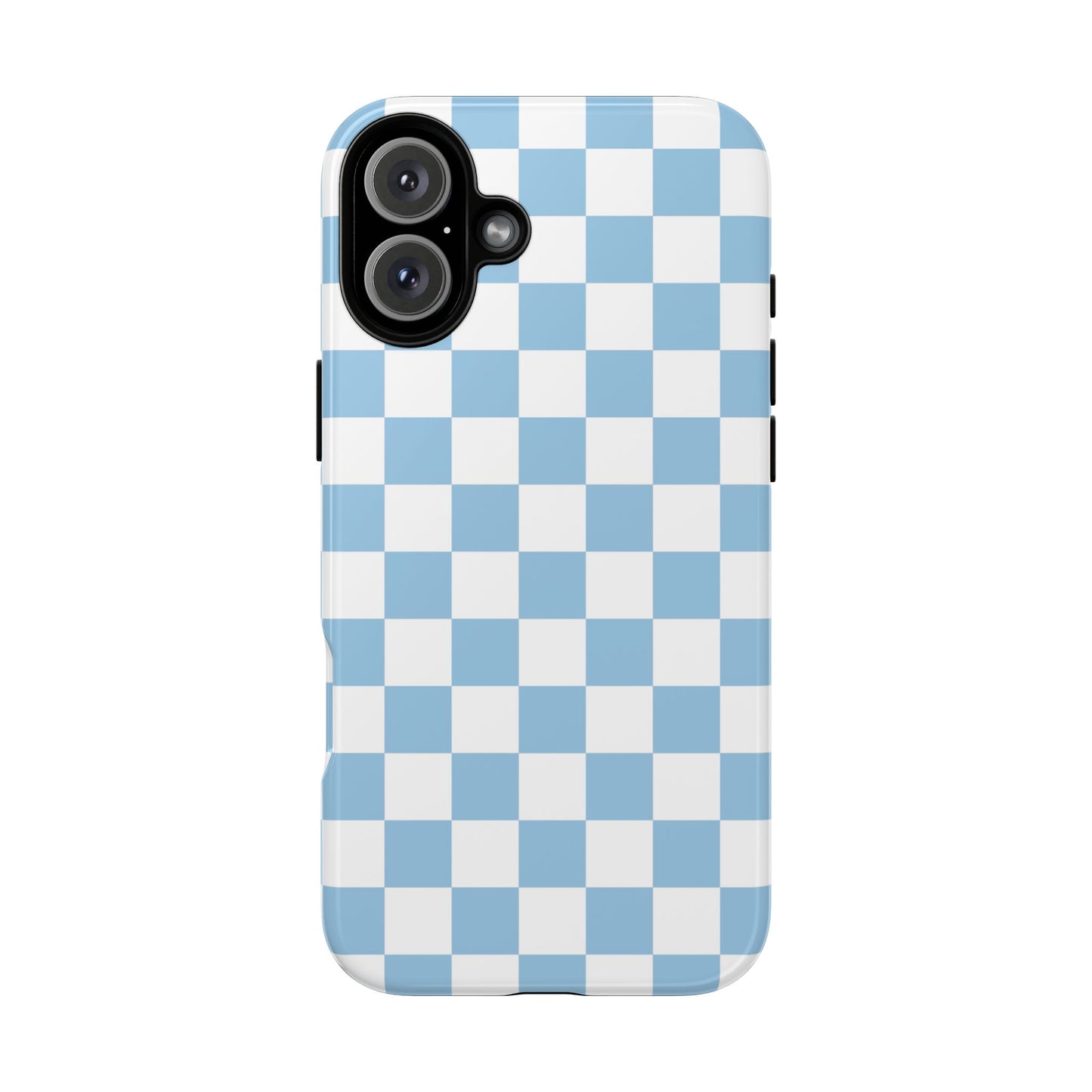 Blue Checkered Phone Case, Tough Phone Cover, Stylish Mobile Protector, Unique Gift for Him/Her, Trendy Accessories for Holidays