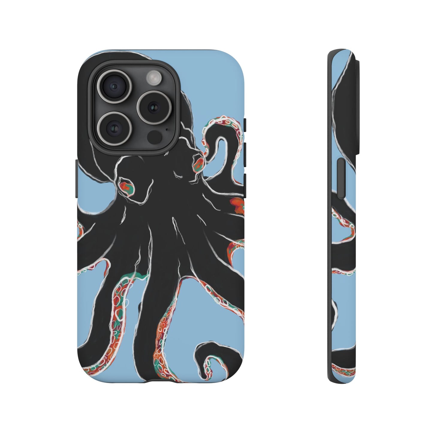 Octopus Tough Phone Case, Sea Creature Design, Ocean Lover Gift, Unique Phone Cover, Underwater Artwork