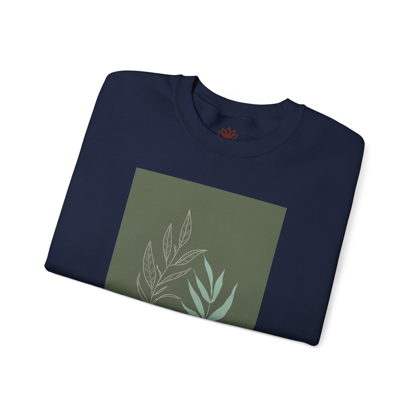 Botanical Minimalist Crewneck Sweatshirt, Cozy Unisex Pullover, Nature-Inspired Gift, Fall Fashion, Comfortable Layering Piece