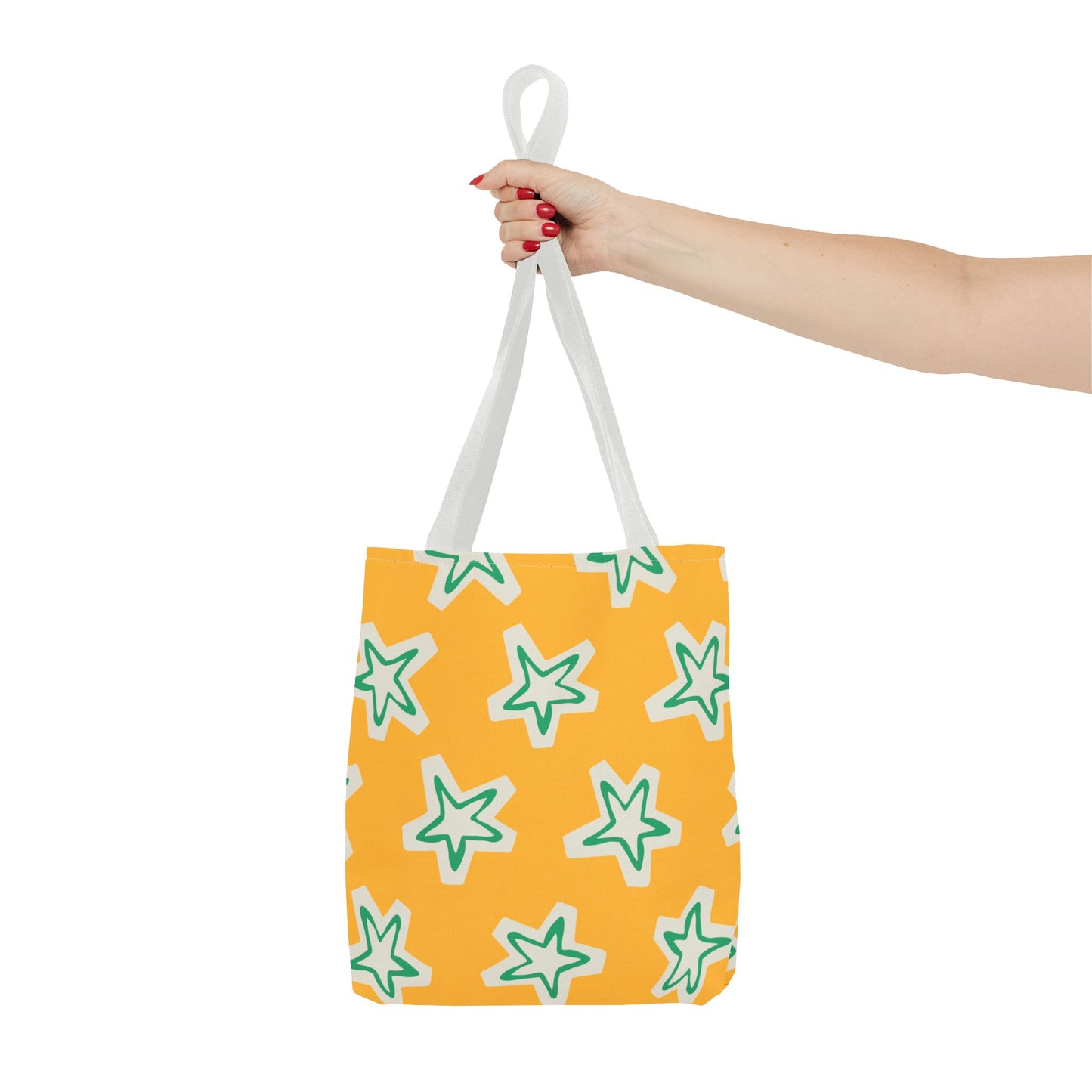 Starry Yellow Tote Bag | Stylish Grocery Tote, Eco-Friendly Bag, Beach Bag, Weekend Getaway, Custom Design