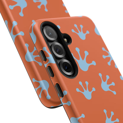 Frog Print Phone Case - Tough Cases, Orange Frog Design, Unique Gift, Fun Accessories, Vibrant Phone Cases, Cool Cases