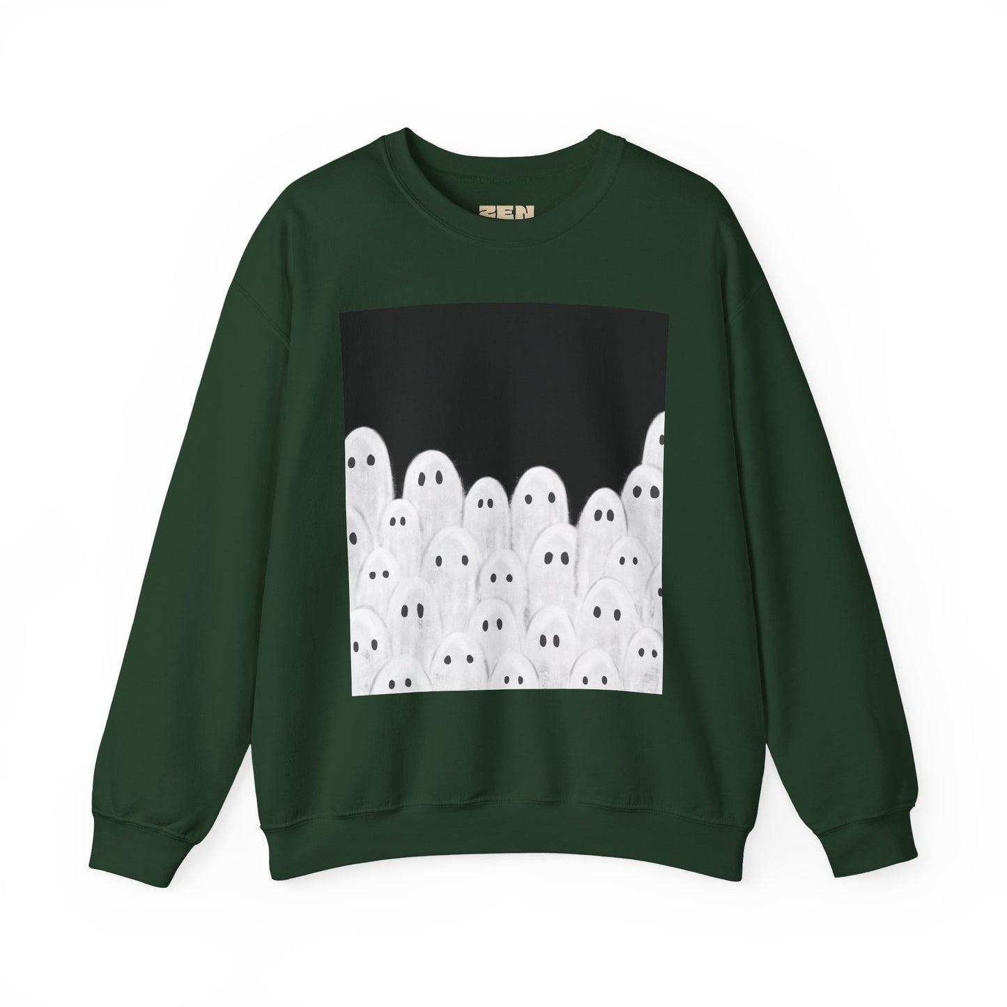 Painted Ghosts Crewneck | Cozy Sweatshirt, Perfect for Halloween, Fall, and Spooky Season