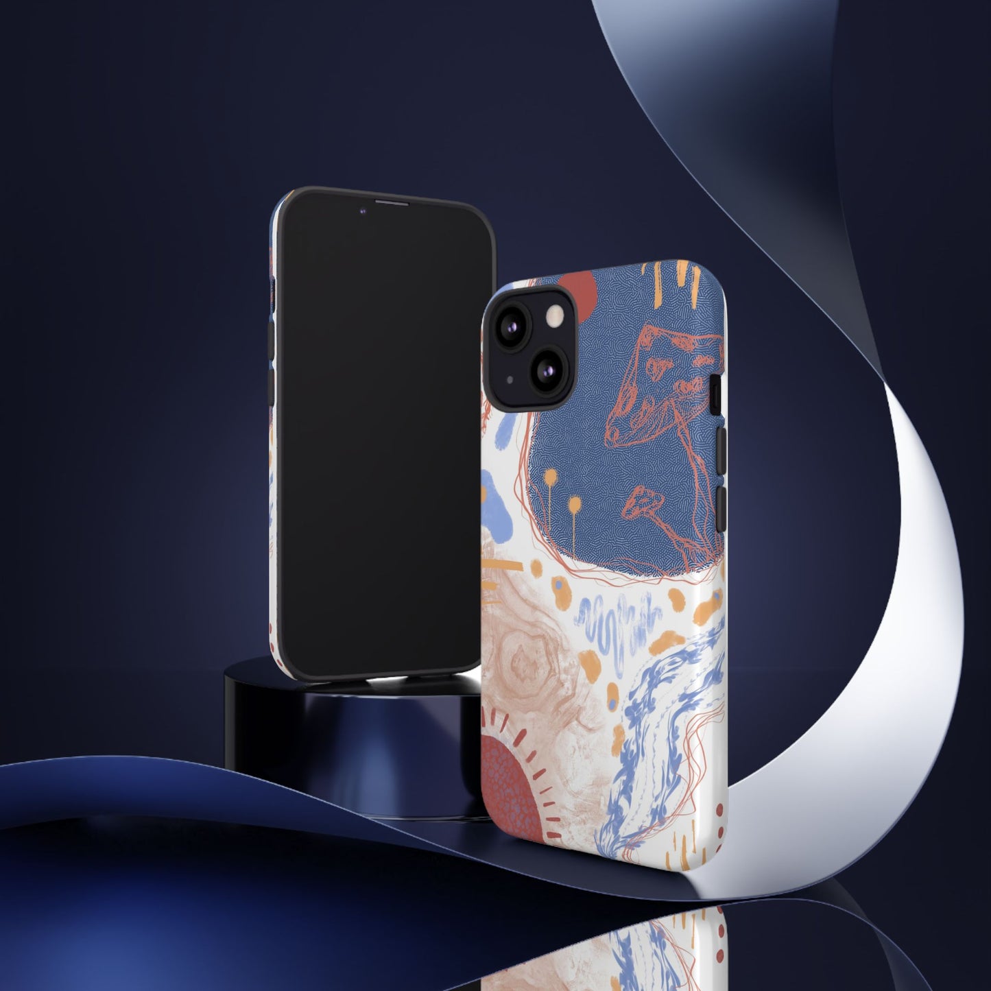 Artistic Phone Case with Abstract Design, Tough Phone Case, Unique Gift, Trendy Accessories, Modern Art Case, Stylish Tech Gear