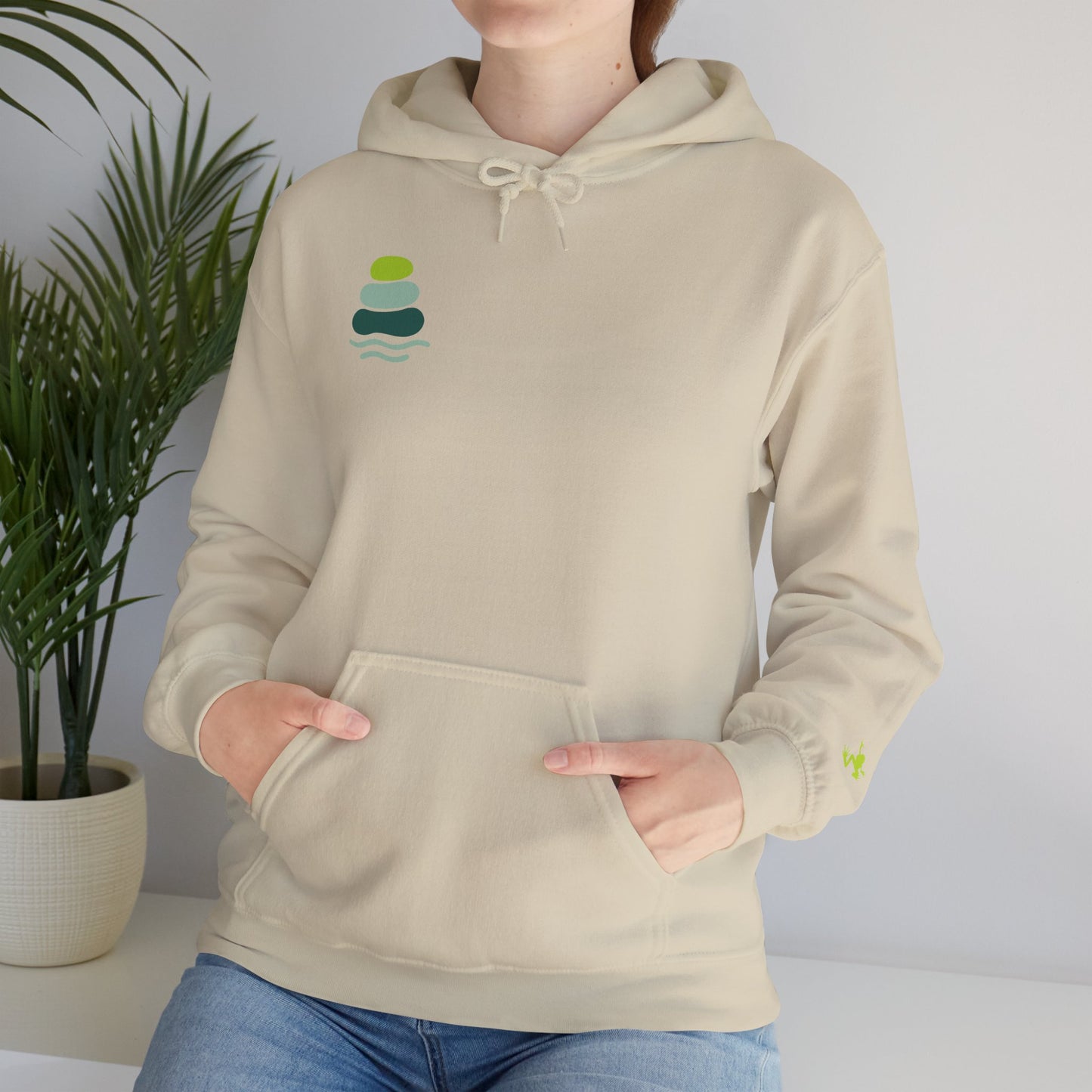 Nature-Inspired Unisex Hooded Sweatshirt, Comfortable Pullover, Casual Clothing, Eco-Friendly Gift, Chill Vibe Hoodie, Relaxing Outfit