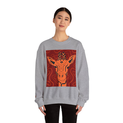 Giraffe Art Crewneck Sweatshirt, Cozy Giraffe Sweatshirt, Animal Lover Gift, Unique Sweatshirt for Friends, Cute Animal Apparel