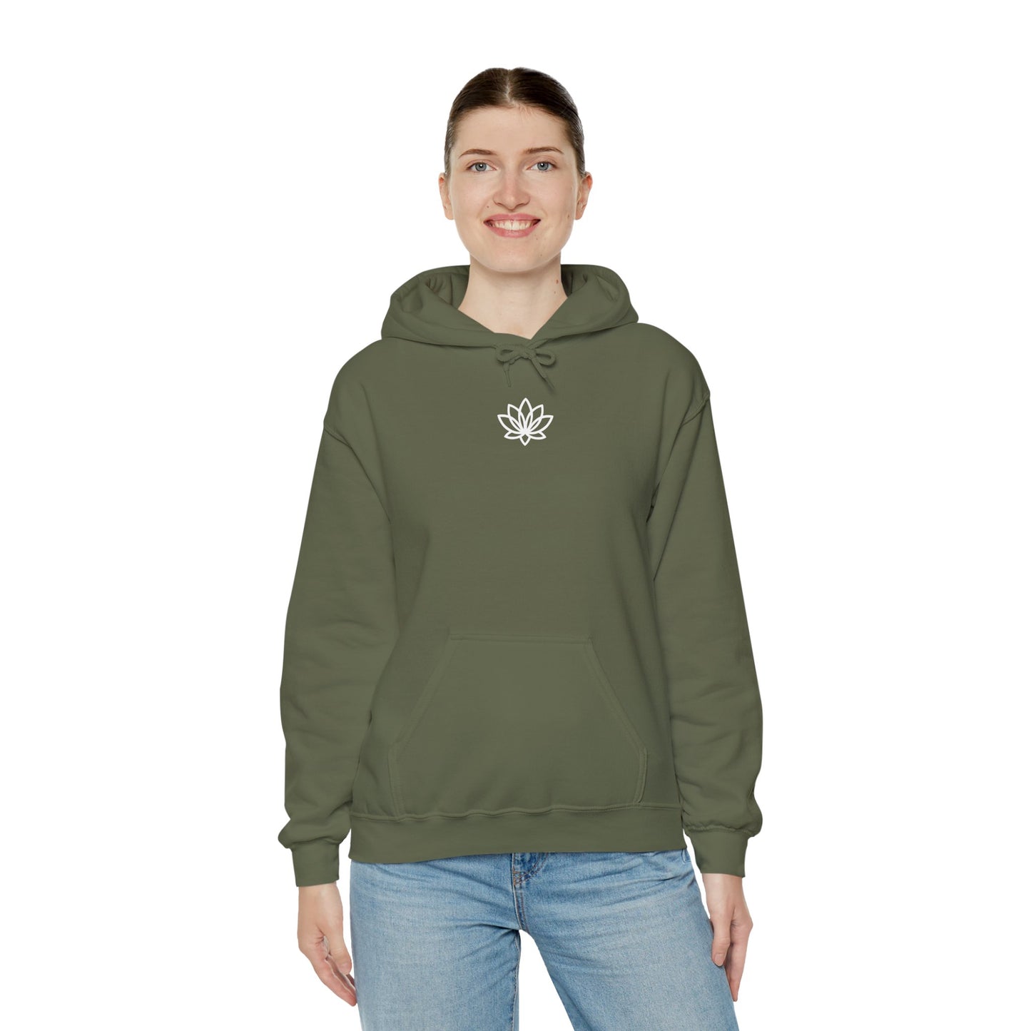 Lotus Flower Unisex Hoodie: Cozy Sweatshirt, Gift for Yoga Lovers, Meditation Apparel, Casual Streetwear, Nature-Inspired Wear, Artsy Collage, Cool Crewnecks