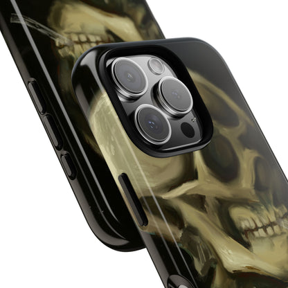 Skull Phone Case - Tough Cases, Macabre Style, Unique Accessories, Perfect for Halloween, Gothic Decor, Edgy Gift Idea | Van Gogh Reimagined, Abstract Twist on  Van Gogh's Skeleton with Burning Cigarette