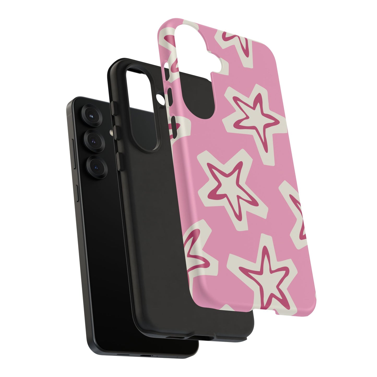 Starry Pink Phone Case | Tough Cases for Trendy Protection, Cute Gift, Fun Design, Holiday Match, Everyday Use