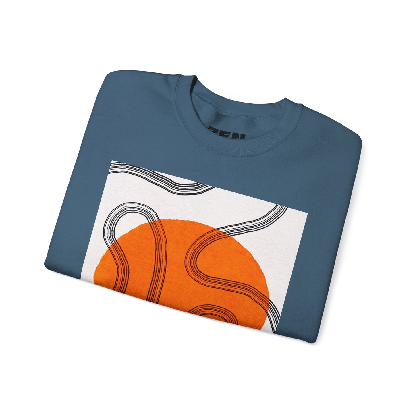 Retro Abstract Art Crewneck Sweatshirt, Cozy Graphic Pullover, Unisex Casualwear, Perfect Gift for Art Lovers, Fall Fashion Essential, Gift for Him, Gift for Her