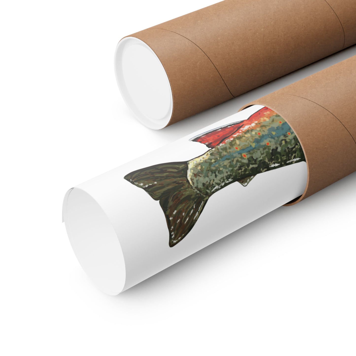Nature-Inspired Matte Horizontal Posters, Wildlife Art, Trout Decor, Fishing Gifts, Home Wall Art, Eco-Friendly Decor