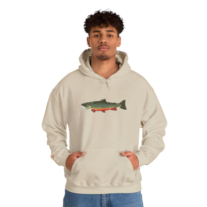 Trout Design Heavy Blend Hoodie, Fishing Gift, Outdoor Apparel, Comfortable Sweatshirt, Unisex Hoodie, Casual Fishing Wear