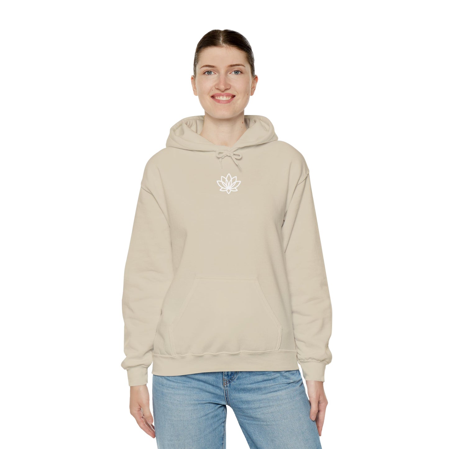 Lotus Flower Unisex Hoodie: Cozy Sweatshirt, Gift for Yoga Lovers, Meditation Apparel, Casual Streetwear, Nature-Inspired Wear, Artsy Collage, Cool Crewnecks