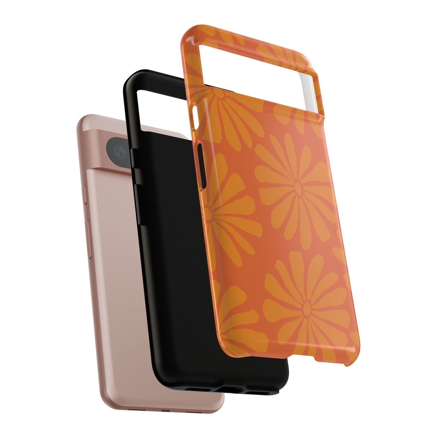 Stylish iPhone Case, Floral Phone Cover, Tough Phone Cases, Green Daisy Design, Unique Gift for Her, Spring Accessories