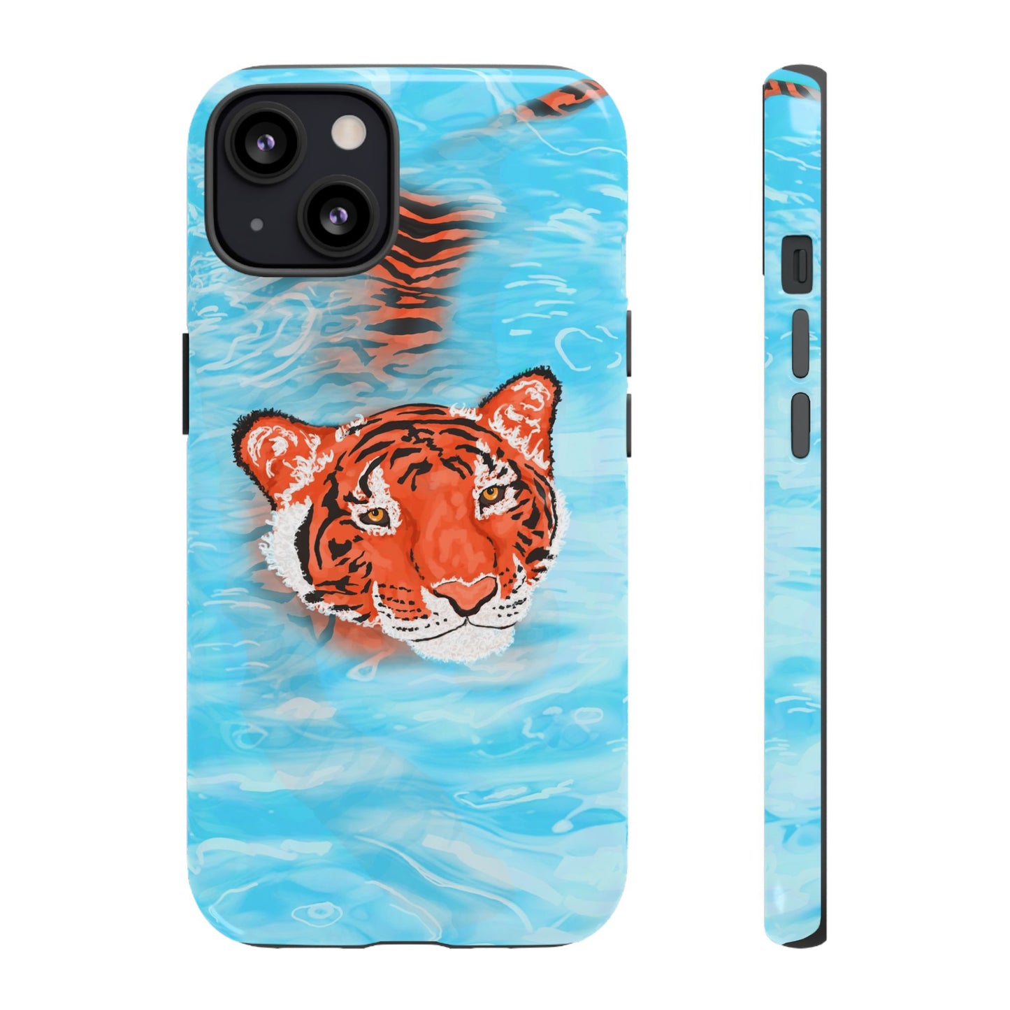 Vibrant Tiger Phone Case, Wildlife Lover Gift, Phone Accessories, Animal Print Case, Summer Vibe, Cool Phone Cover