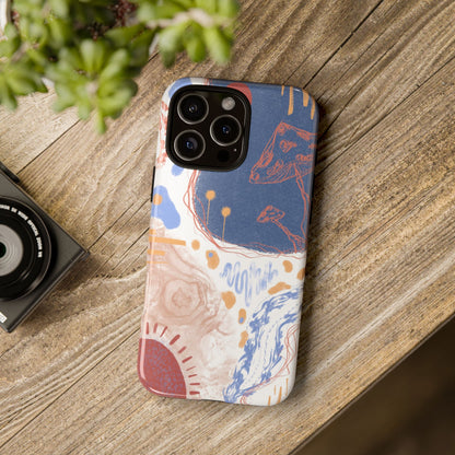 Artistic Phone Case with Abstract Design, Tough Phone Case, Unique Gift, Trendy Accessories, Modern Art Case, Stylish Tech Gear