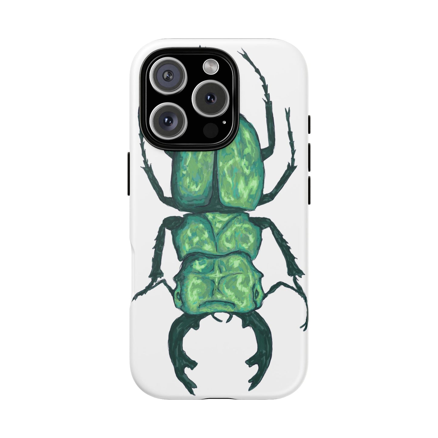 Green Beetle Phone Case - Tough Cases, Insect Lover Gift, Nature Lover Accessory, Unique Phone Cover, Eco-Friendly Design