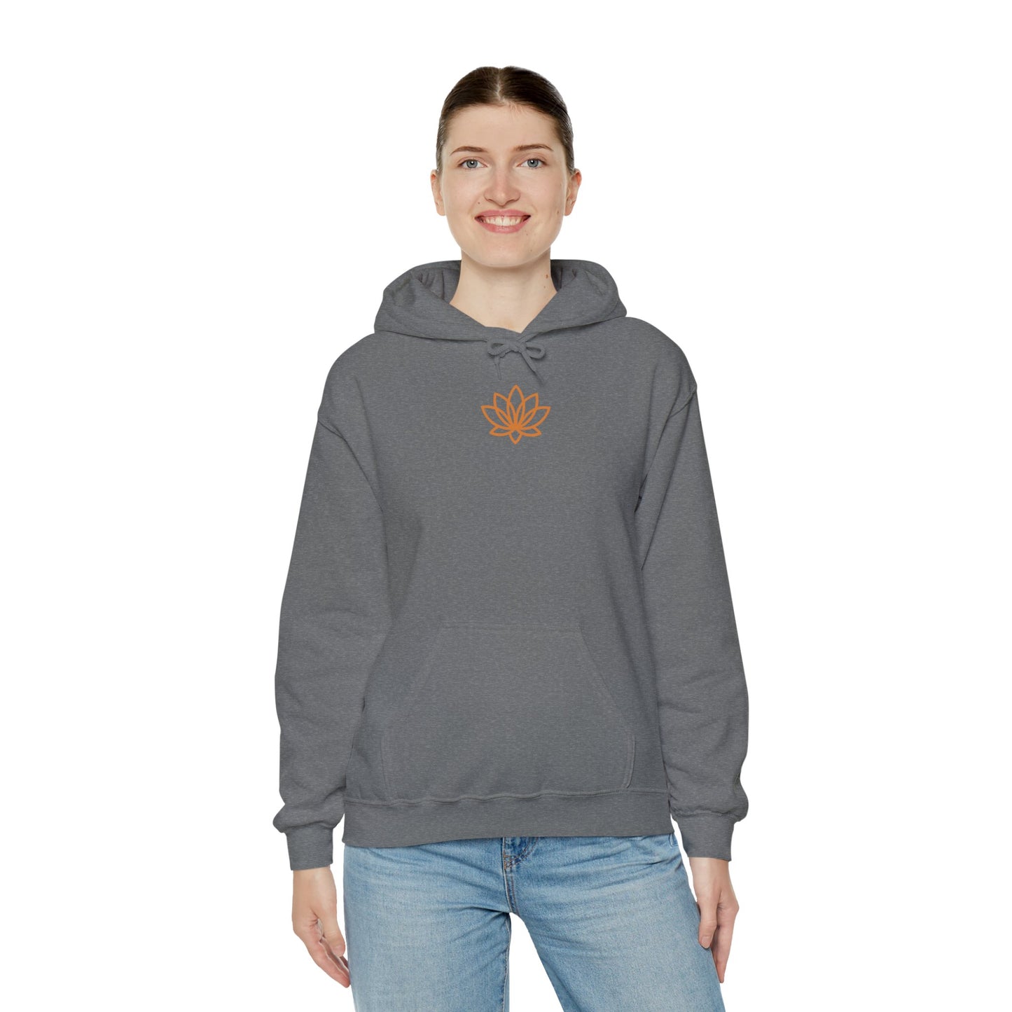Serene Adventure Hoodie with Lotus Design, Eco-Friendly Sweatshirt for Outdoors, Yoga, Surfing, Beach Days, Mindfulness, Gift for Her, Gift for Him, Kayak Sweatshirt, Outdoor Designs