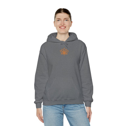 Serene Adventure Hoodie with Lotus Design, Eco-Friendly Sweatshirt for Outdoors, Yoga, Surfing, Beach Days, Mindfulness, Gift for Her, Gift for Him, Kayak Sweatshirt, Outdoor Designs