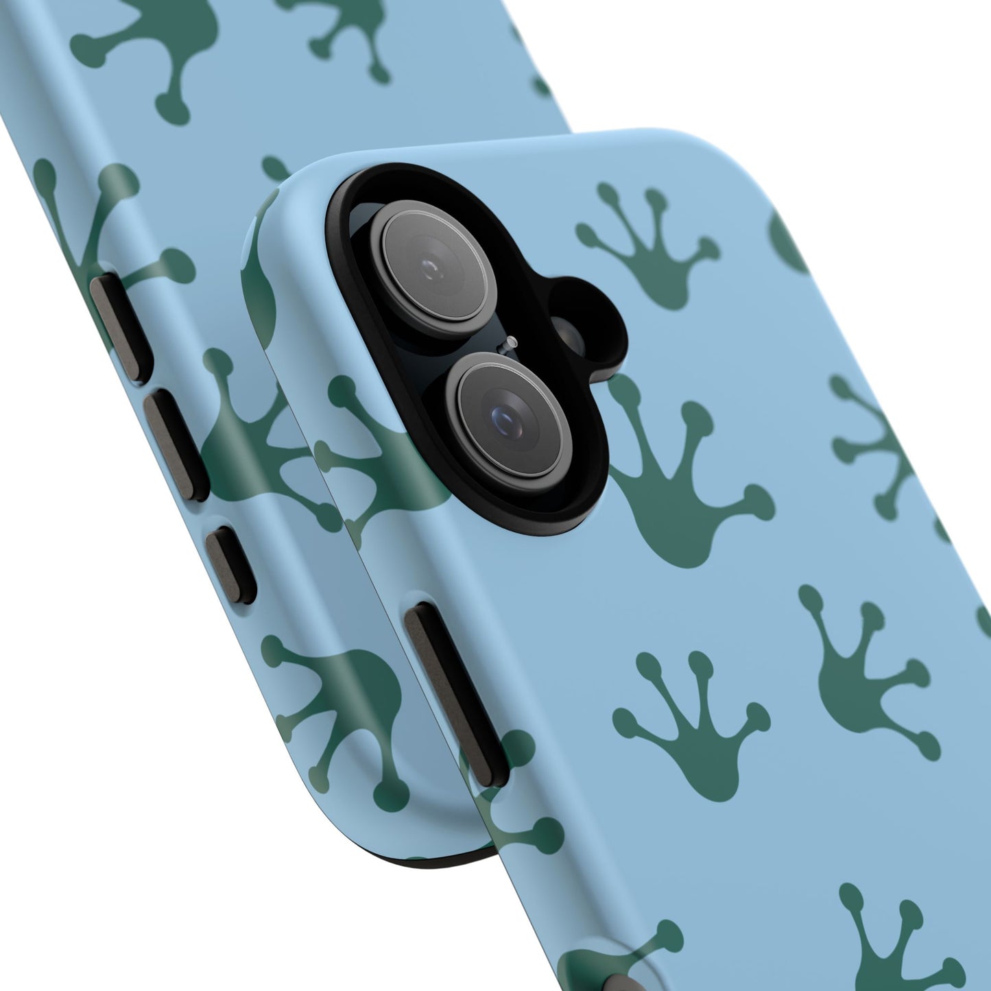 Frog Pattern Phone Case, Tough Cases for Nature Lovers, Unique Gift for Kids, Eco-Friendly Accessories, Stylish Cell Phone Cover, Cute Frog Print Pattern, Artsy Phone Cases